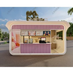 Apple cabin, mobile outdoor shops, kiosks, coffee and milk tea shops, beverage integrated container, light steel warehouse