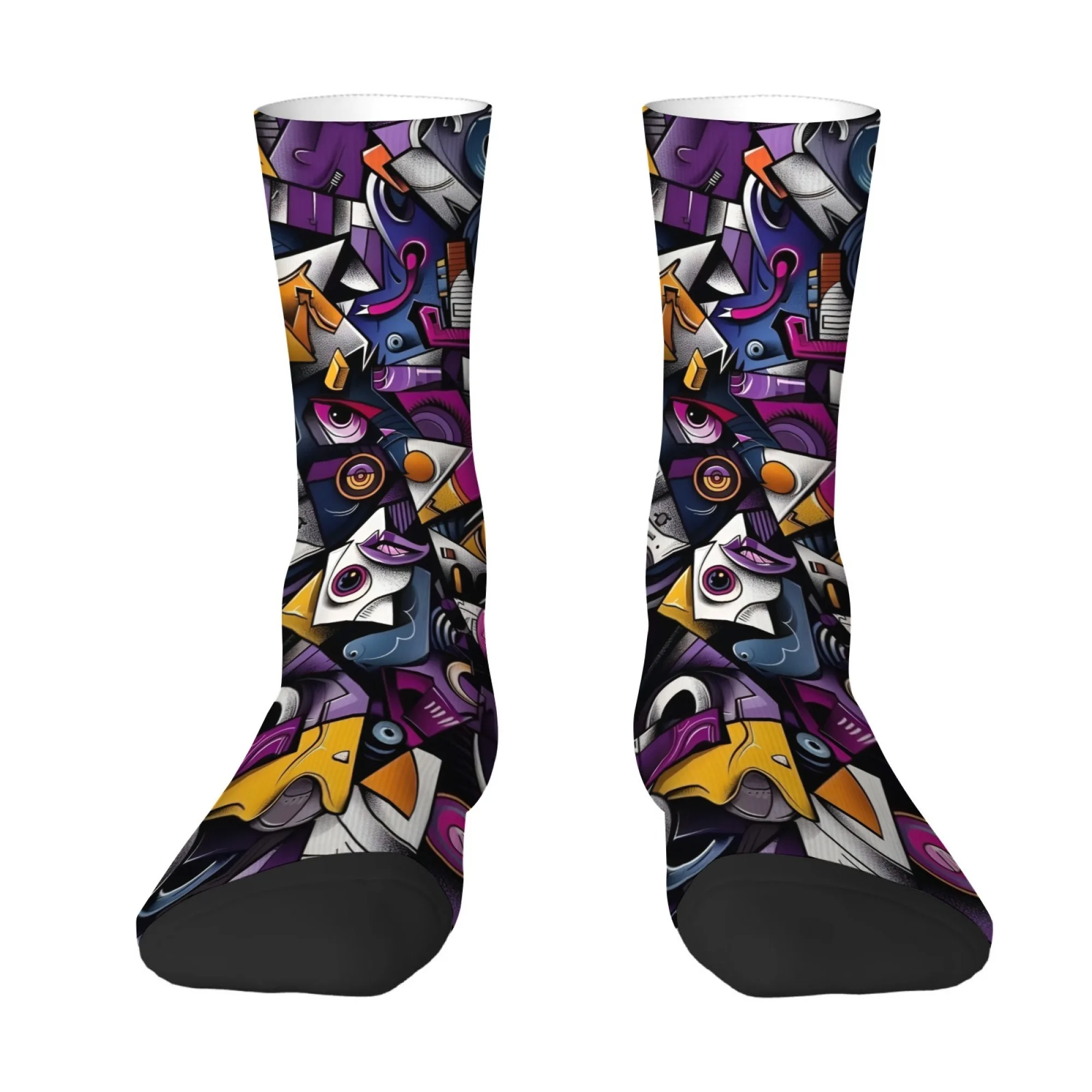 1 Paar Herren- und Unisex-Crew-Socken mit vollem Aufdruck, lustige Socken mit Neuheitsmuster-Aufdruck, geeignet für Streetwear, Sportpartys, Geschenke