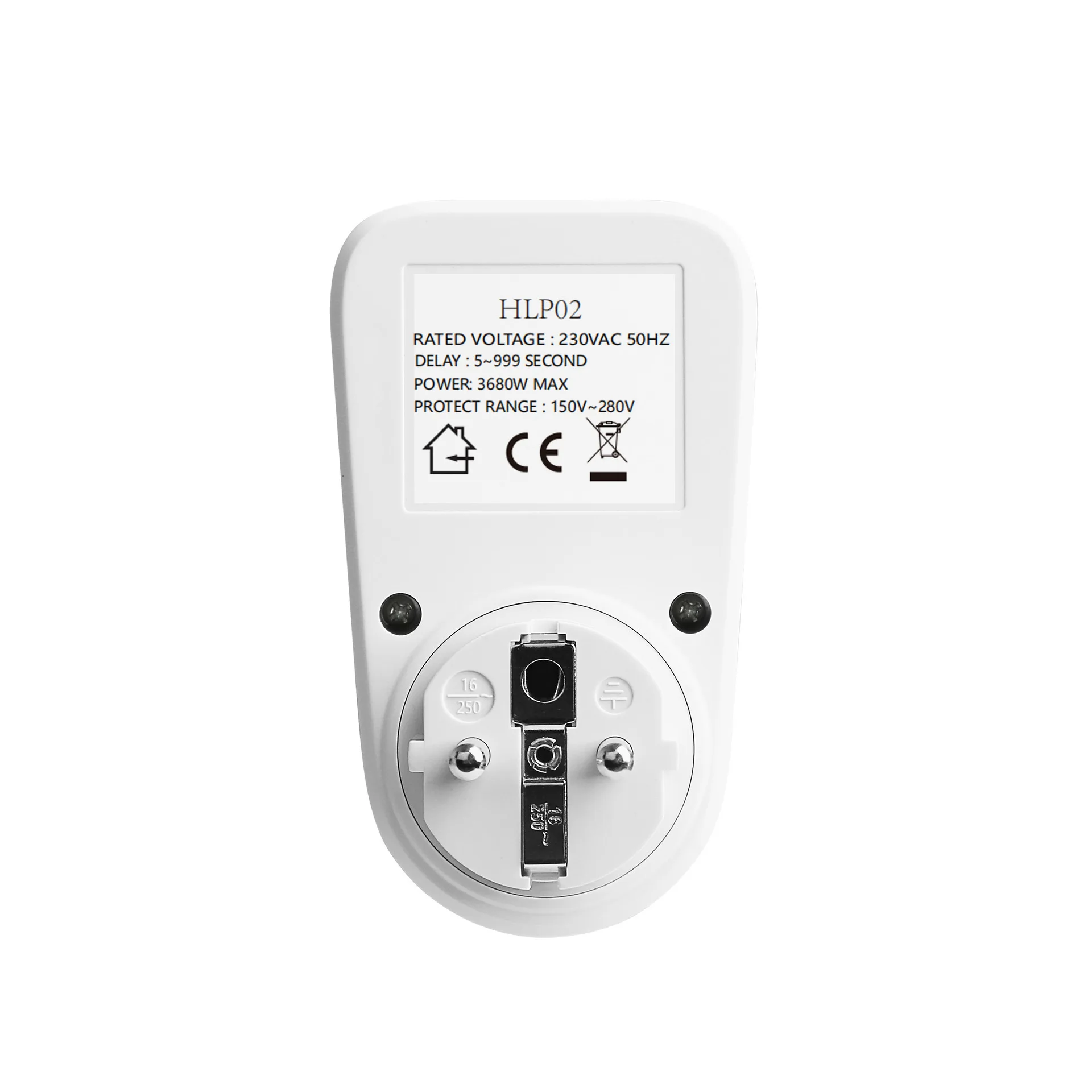 HLP02-EU  Display High Low Voltage Protection Socket Refrigerator Air Conditioner Protector Undervoltage Protection Socket