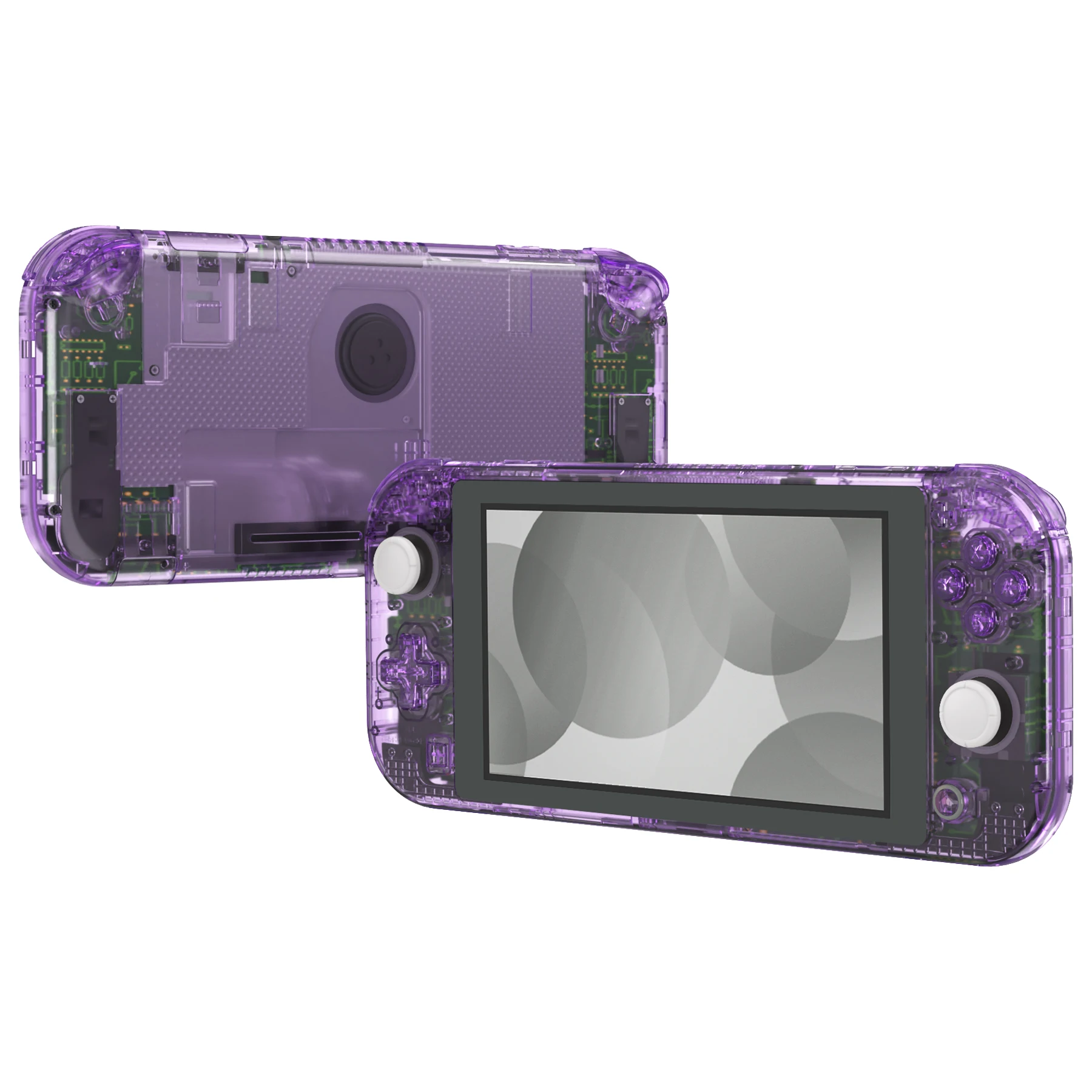 eXtremeRate Replacement Housing Custom Shell w/Screen Protector & ABXY Buttons for Nintendo Switch Lite - Crystal Clear Series