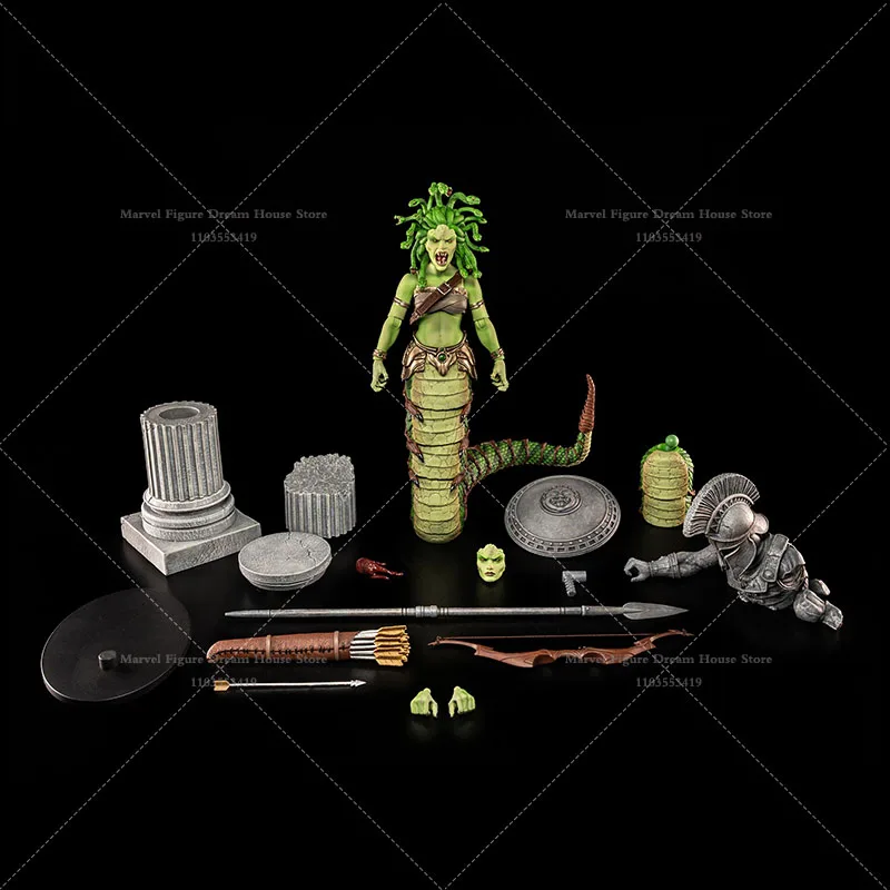 1/12 Scale Iconic Mythic Creature Dark Green Snake-Haired Medusa 6-inch Full Set Action Figure Soldier FO Rare Variant‌ Version