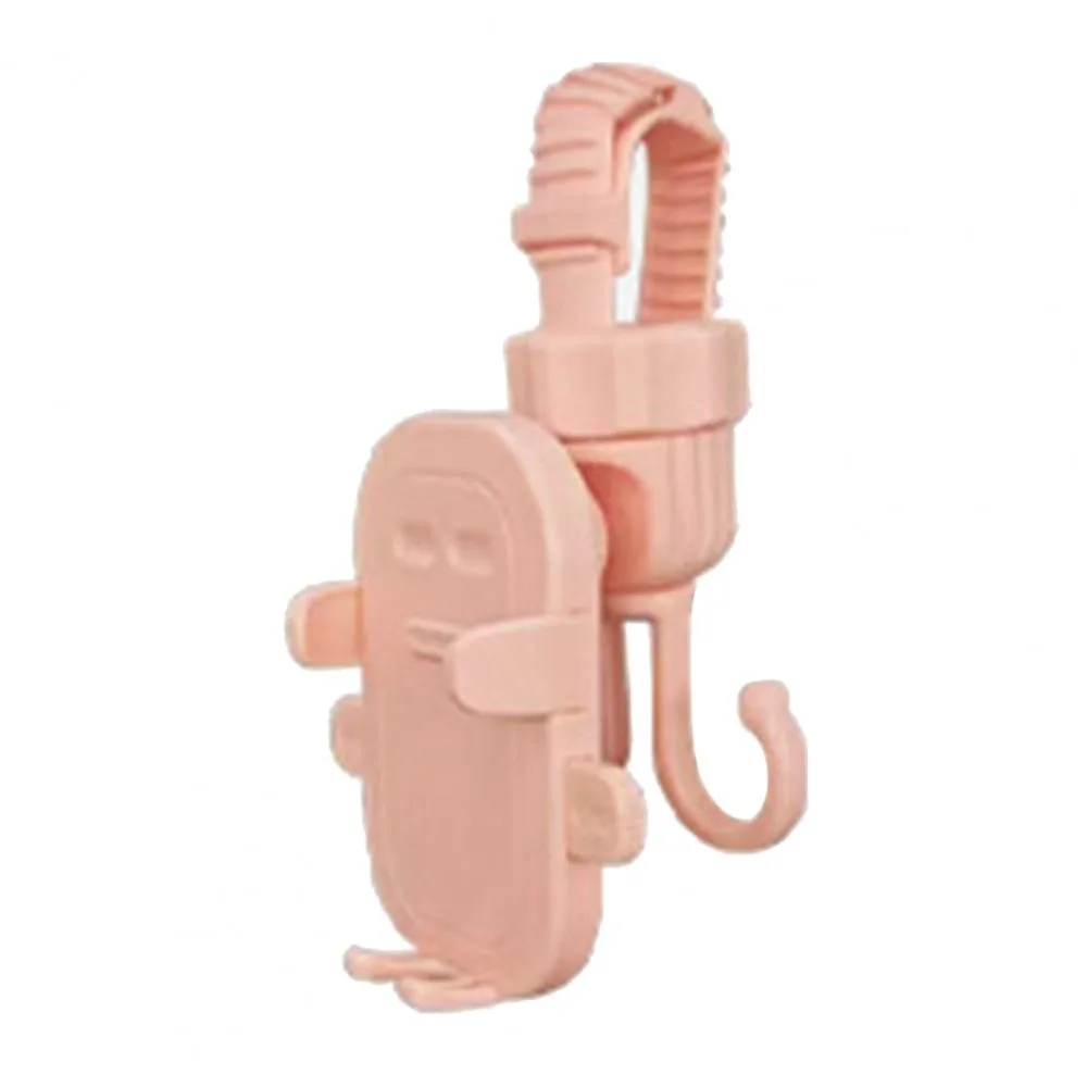 

2 in 1 Baby Stroller Hooks Rotatable Creative Bicycle Hanging Double Hook Phone Support Stable Adjustable Shopping Pram Hook