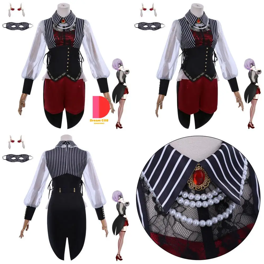 

BanG Dream Ave Mujica Cosplay Costume Anime Wakaba Yutenji Stage Uniform Set Role Play Women Wig Anime Comic ConHalloween Party