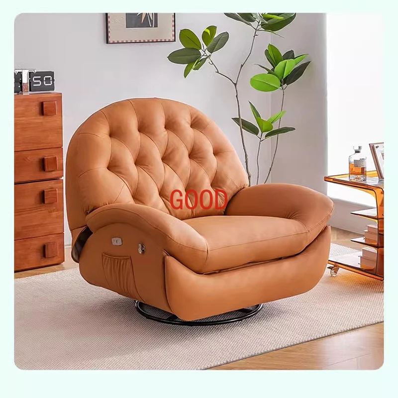 Recliner Ergonomic Single Sofa Chair Luxury Lazy Minimalist Design Single Sofa Chair Green Chaise Lounges Minimalist Furniture