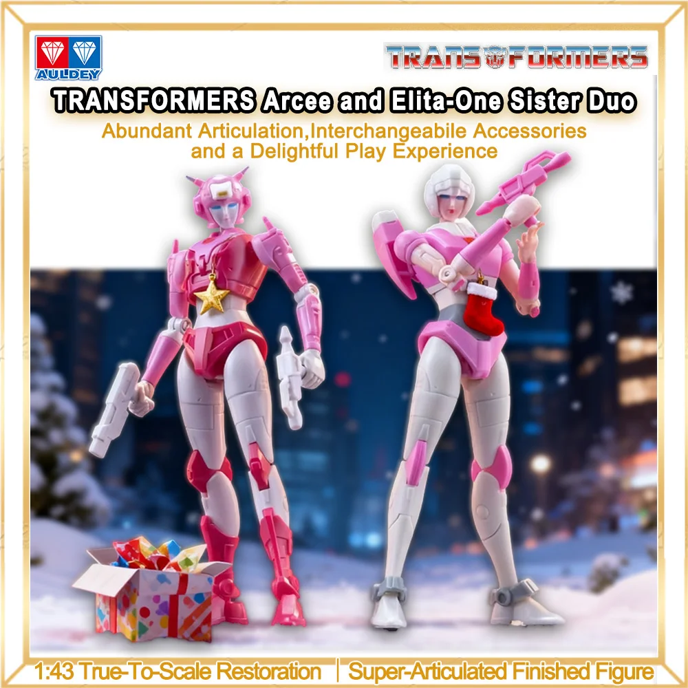 AULEDY Transformers Muñecas de Juguete Arcee y Elita-1, Figura de Acción Articulada, Robot Autobot del Ejército, Modelo Mecha, Regalo Ideal de Navidad