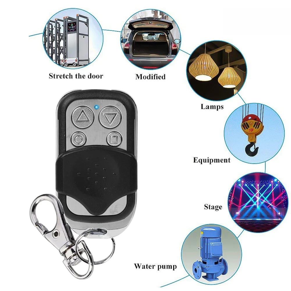 4 Kanal 433 MHz Klonen Tor Garage Fernbedienung Universal Wireless Copy Code Elektrische Tür Klonen RF Sender