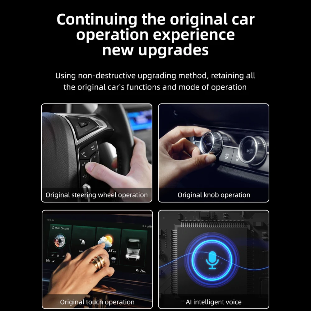 Android 13 TV Box Smart CarPlay Ai Box Wireless Carplay Android Auto المدمج في Play Store لسيارات YouTube Netflix OEM CarPlay #6