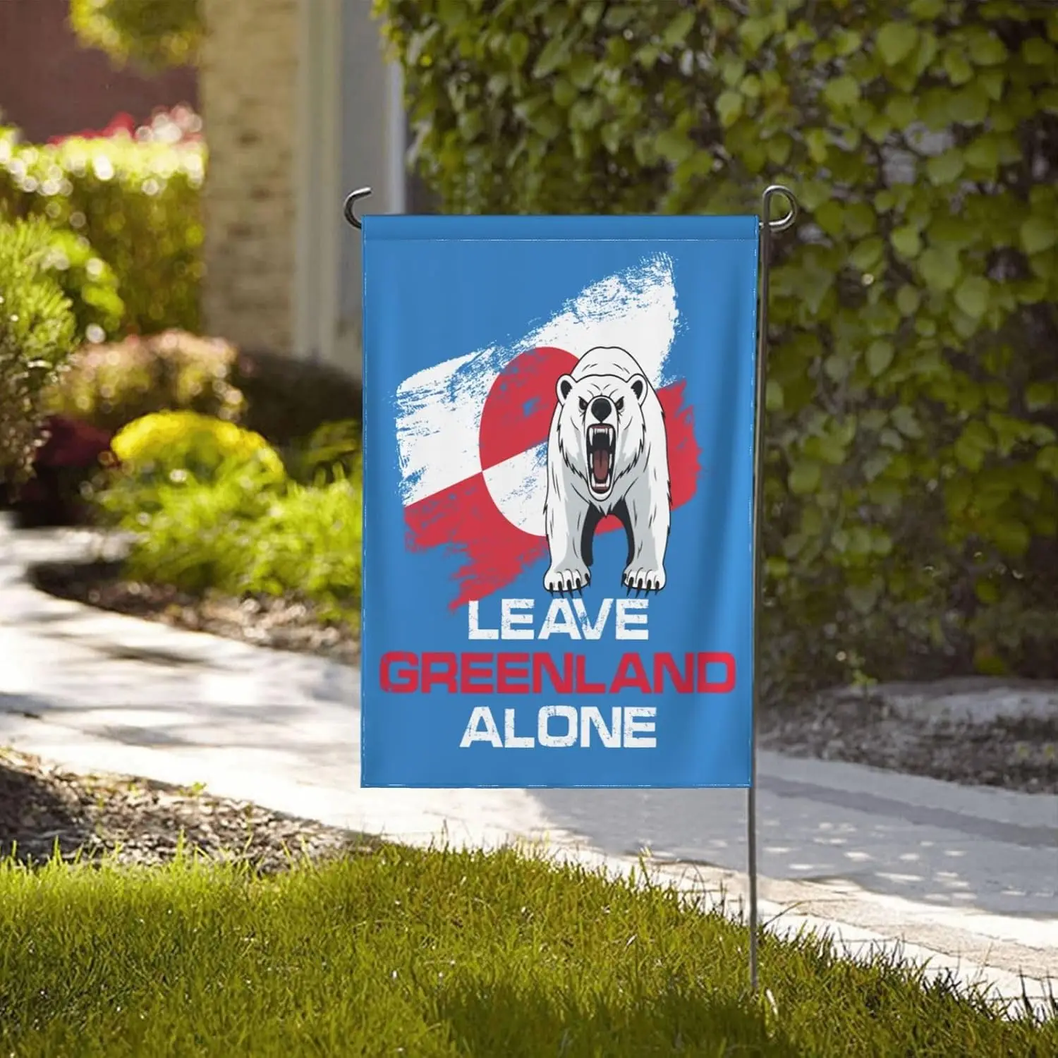 Leave Greenland Alone flag Support Greenland 12x18 In Yard Flags Double-Side Outdoor Garden Banner LLO LLX uui