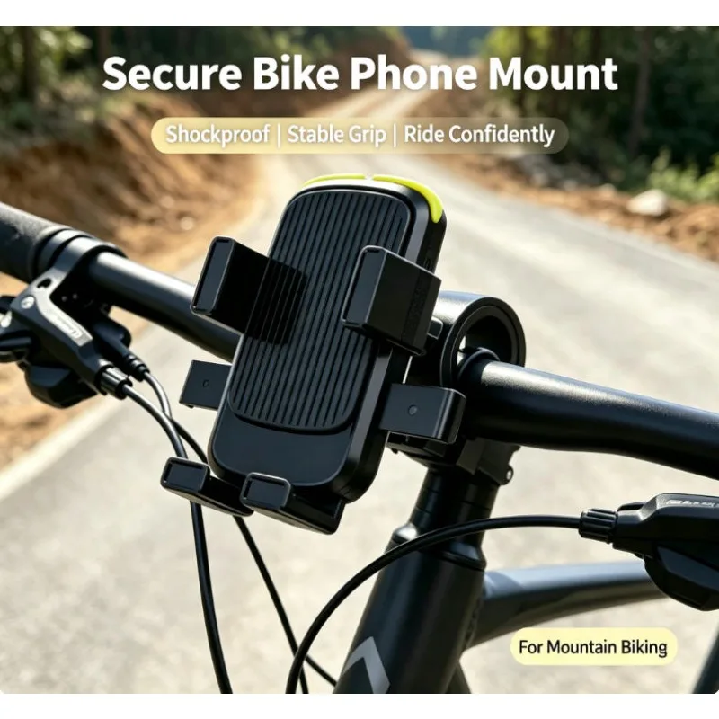 Shockproof Bike & Motorcycle Phone Holder, Car Air Vent Mount for iPhone & Smartphones