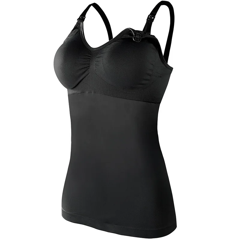 

Maternity Nursing Tank Top For Pregnant Women Breathable Front Opening Buckle Breastfeeding Top Suspender Nursing Tops