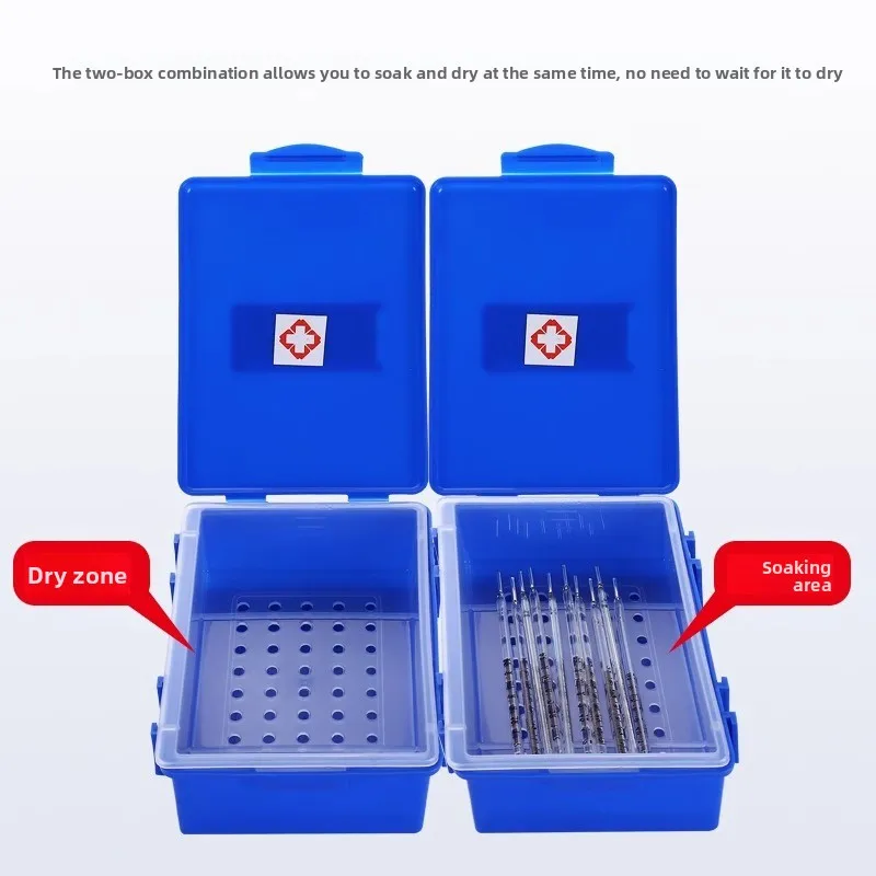 

Portable Thermometer Soaking Sterilizer Box Mercury Temperature Meter Disinfect Container Tourniquet Storage Case