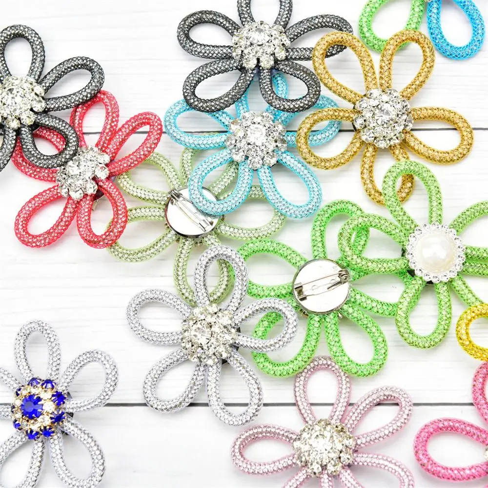 Glass Crystal Cord Rhinestone Rope Applique Colorful Tube Trim Strass Bridal Dress Clothes Hairpin Shoes Bags DIY
