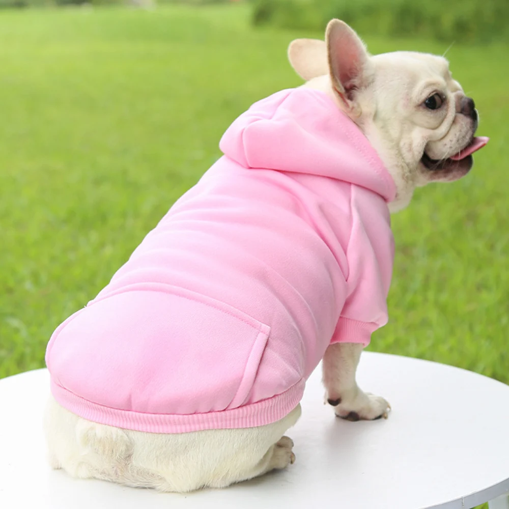 Dog Winter Warm Hooded Sweatshirt For Small Medium Dog Pet Coat Puppy Cat Apparel Outfit Clothes For Chihuahuas French Bulldog