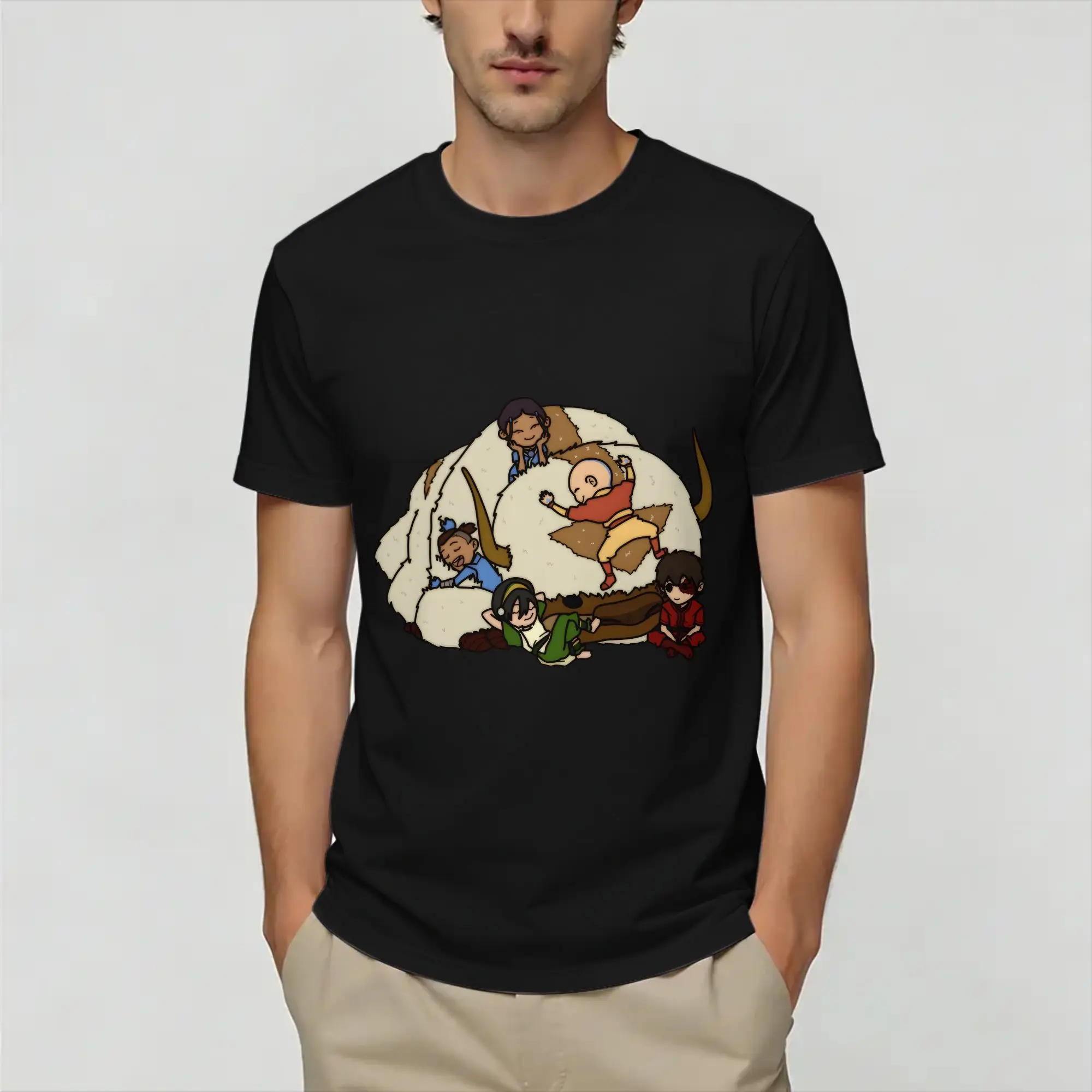 The Last Airbenders T-Shirt Beach  100 Cotton T-Shirts For Men Popular Print Tshirt Short Sleeve Streetwear Clothing
