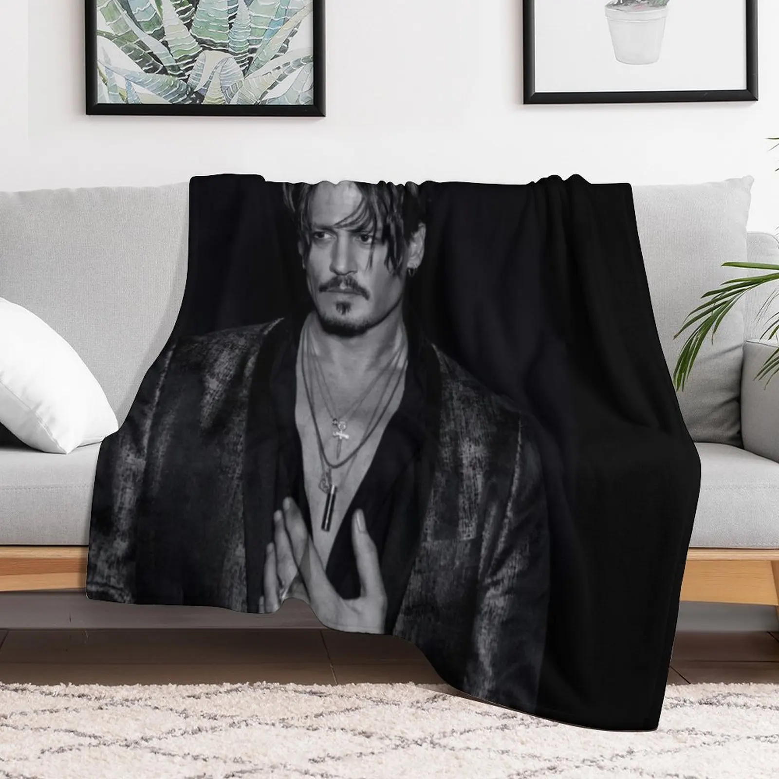 Johnny Depp Throw Blanket Heavy halloween wednesday Blankets