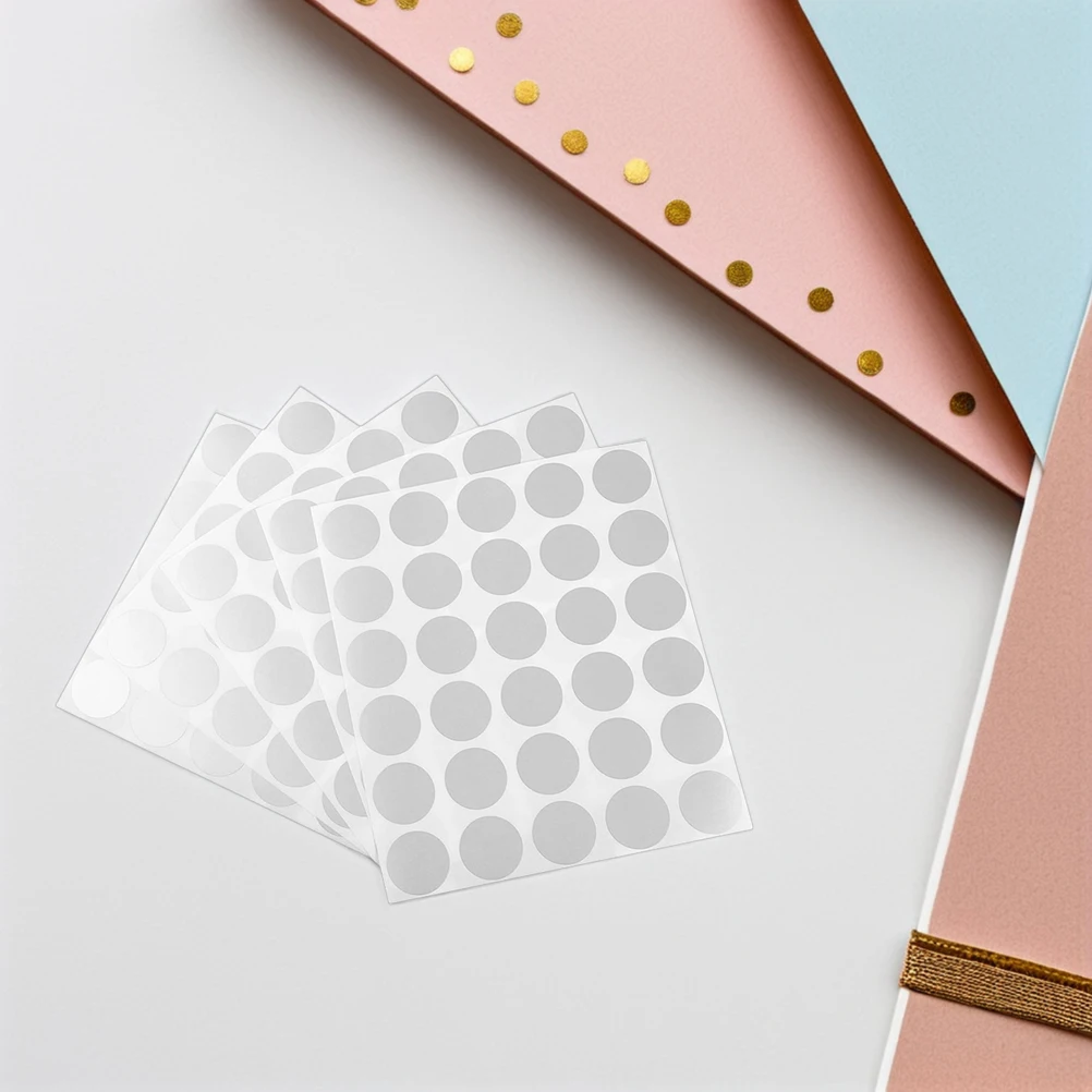 6 Sheets Scratch Off Stickers Diy Raffle Cards Circle Lottery Decals Pvc Self-Adhesive Labels Party Game Prizes Peel-Off Tickets