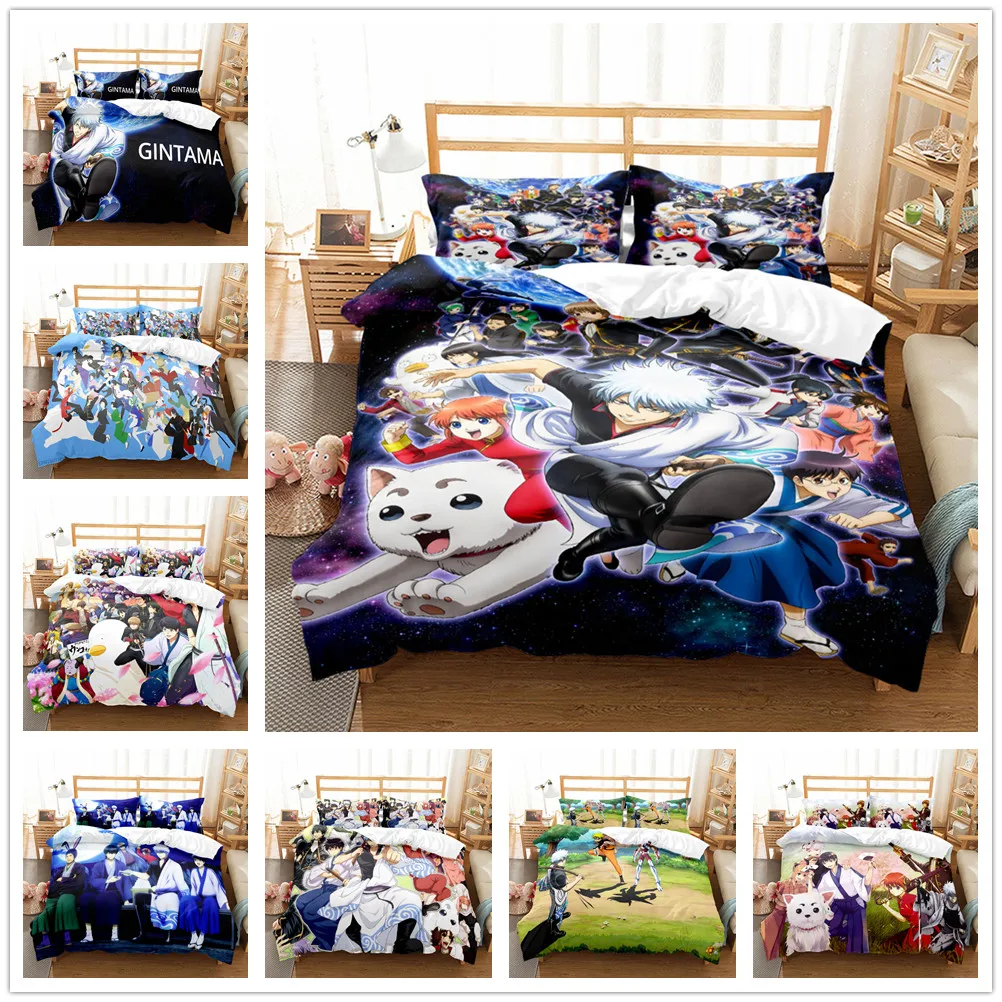 

Anime Gintama Zerochan Children Bedding Set Small Single Twin Double Queen King Cal King Size Bed Linen Set