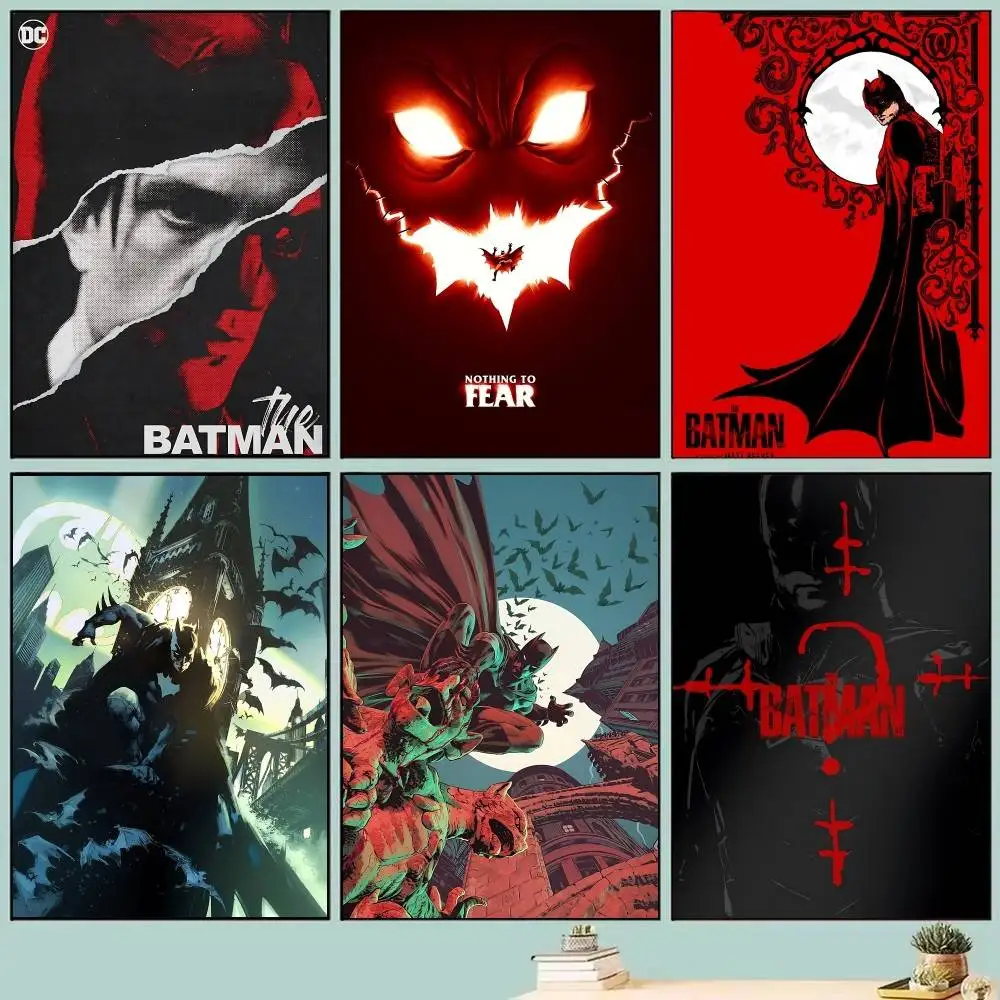 Hot Hero The D-Dark Knight B-Bat-mans Posters Self Adhesive Waterproof Ideal For Living Room Bedroom Bar Decoration