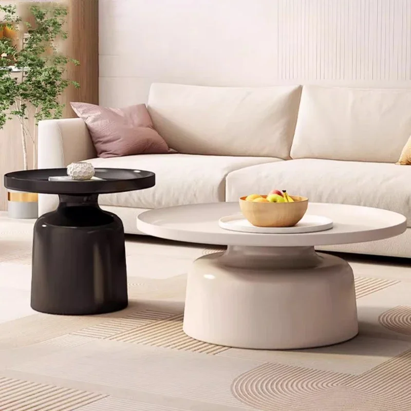 Waterproof Nordic Side Table Metal Round White Floor Modern Small Table Design Hotel Apartamento Mesa Auxiliar Furniture