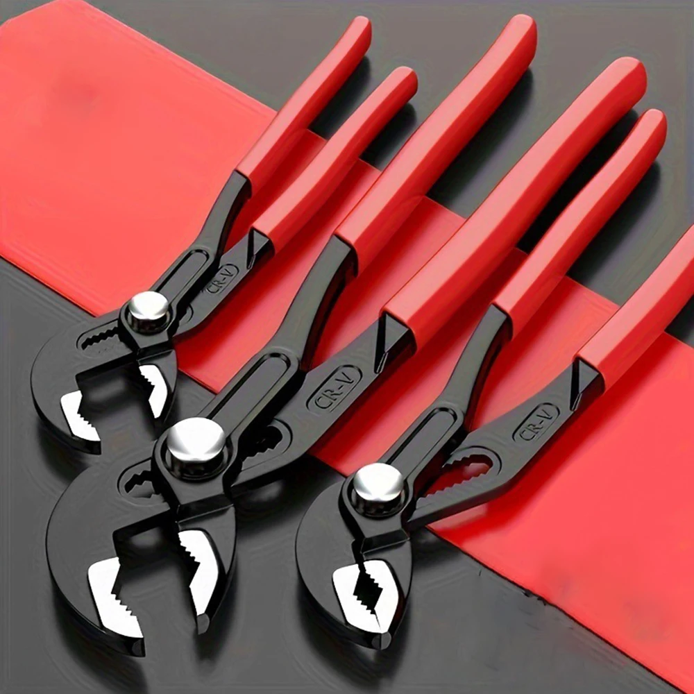 1pc Water Pump Pliers 7/8//10/12 Inch Adjustable Wrench Multi-Function Large Opening Water Pipe Pliers Household Repair Tools