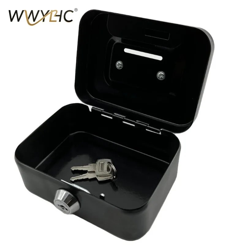 Portable Storage Box with Key Lock, Suitable for Saving Coins in Small and Large Household Safes