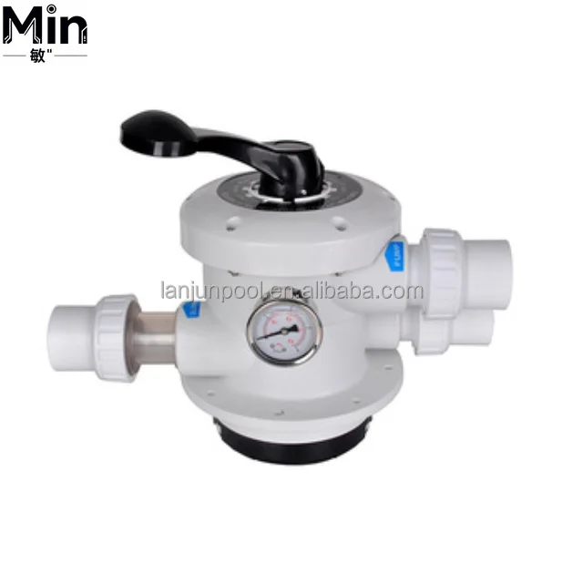 New Arrival White 6 Way Multiport Valve Sand Filter Control Valve For Swimming Pool Sand Filtration System