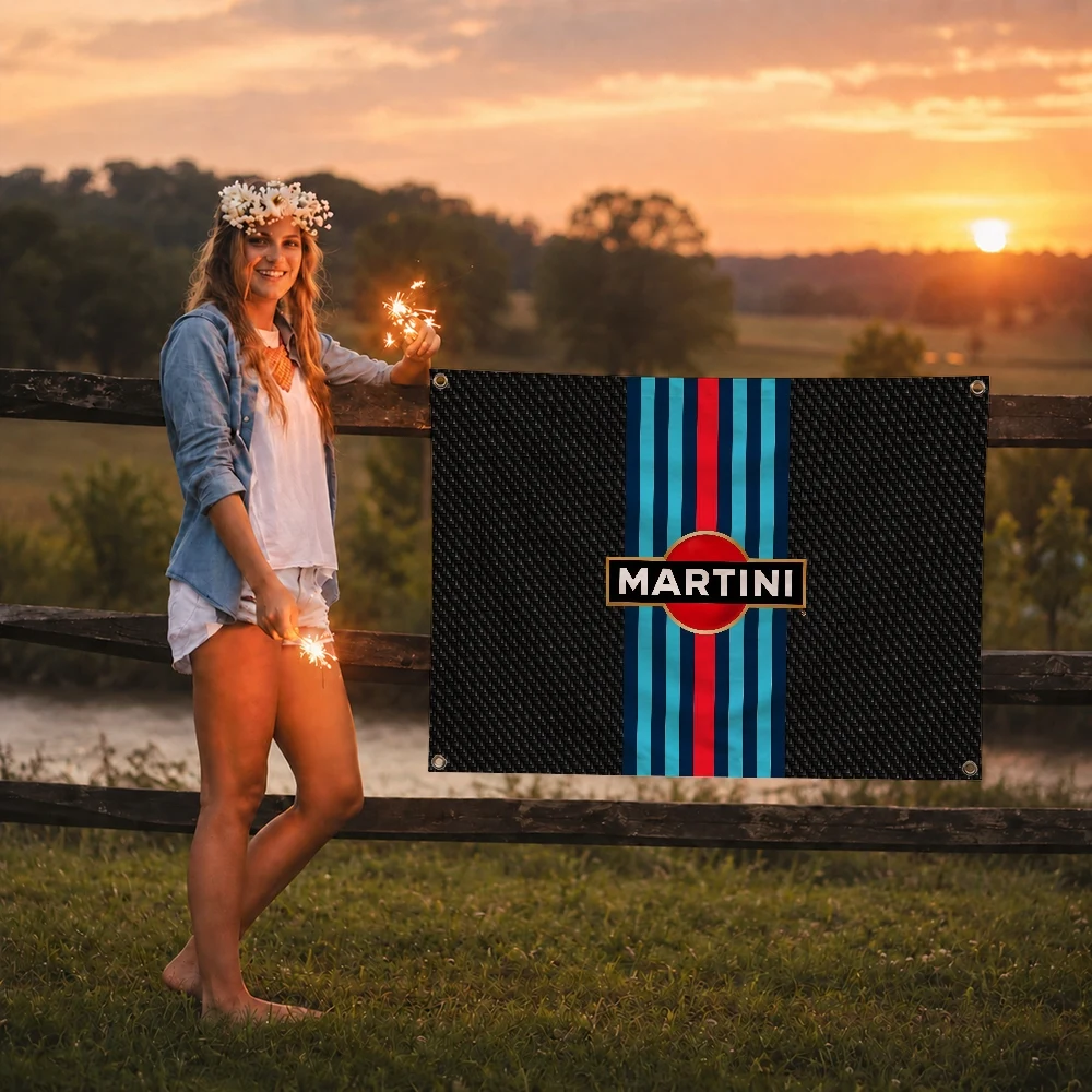 M-Martini R-racing Car Brand Flag Decoration Outdoor Picnic Party Art Hanging Home Camping Party Banner