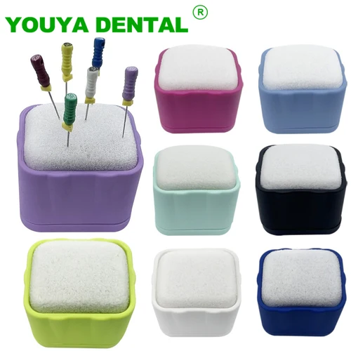 Archivador Endo Dental Autoclavable, soporte de bloque limpio, soporte de archivo de endodoncia, herramienta de limpieza de conducto radicular con esponja, instrumento de dentista
