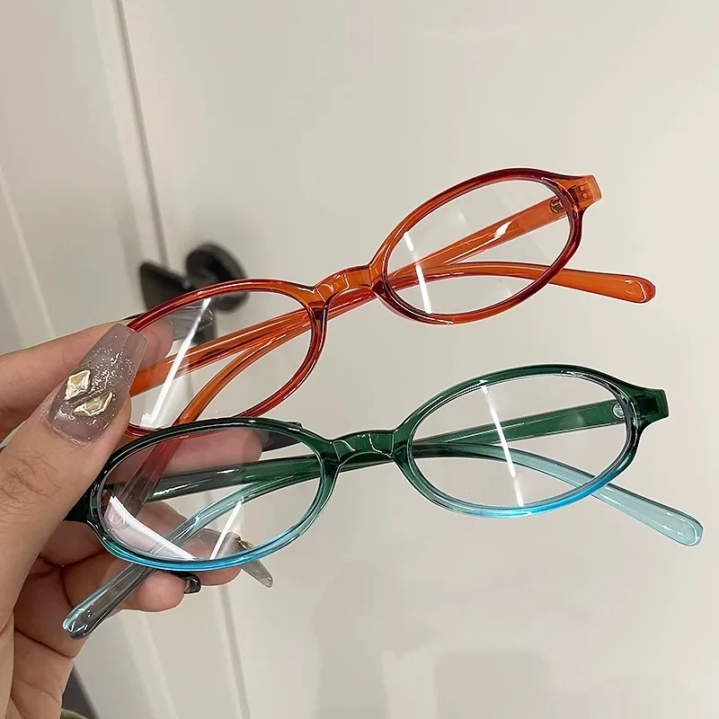 Y2K Black Red Square Frame Glasses Women Retro Anti-blue Light Eyeglasses Harajuku Reading Spectacle Eyewears Female Goggles