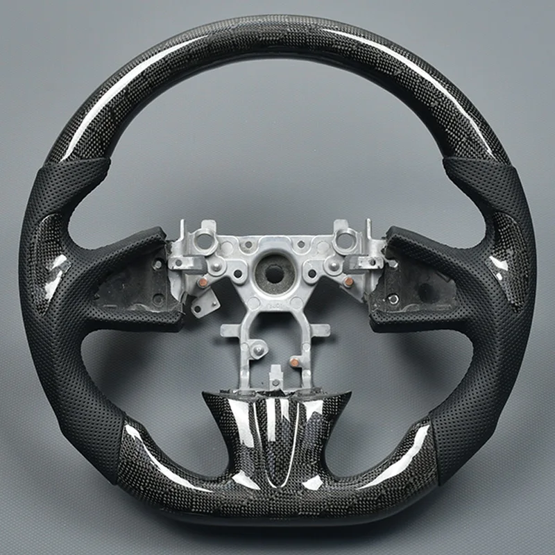 

Custom Carbon Fiber Steering Wheel Q50 Q50L 2014-2017 Q60 Q30 QX30 Black Perforated Leather