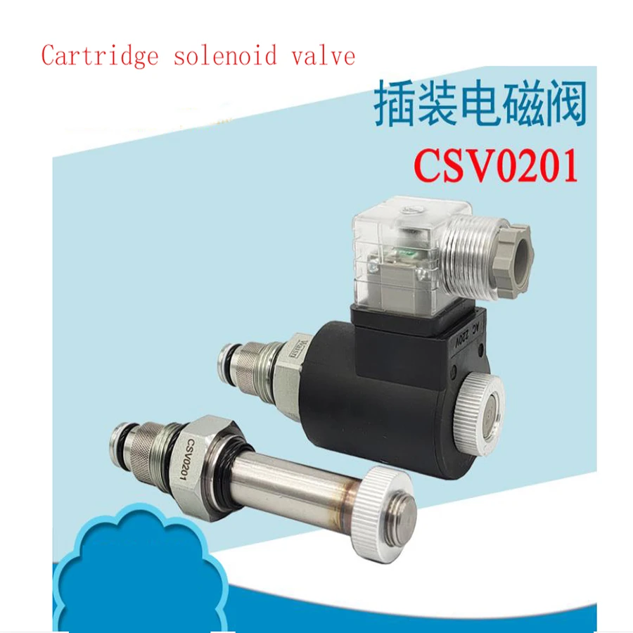 

Plug-in Solenoid Valve CSV0201 Unloading Valve Coil 24V/220V Lifting Platform Freight Elevator