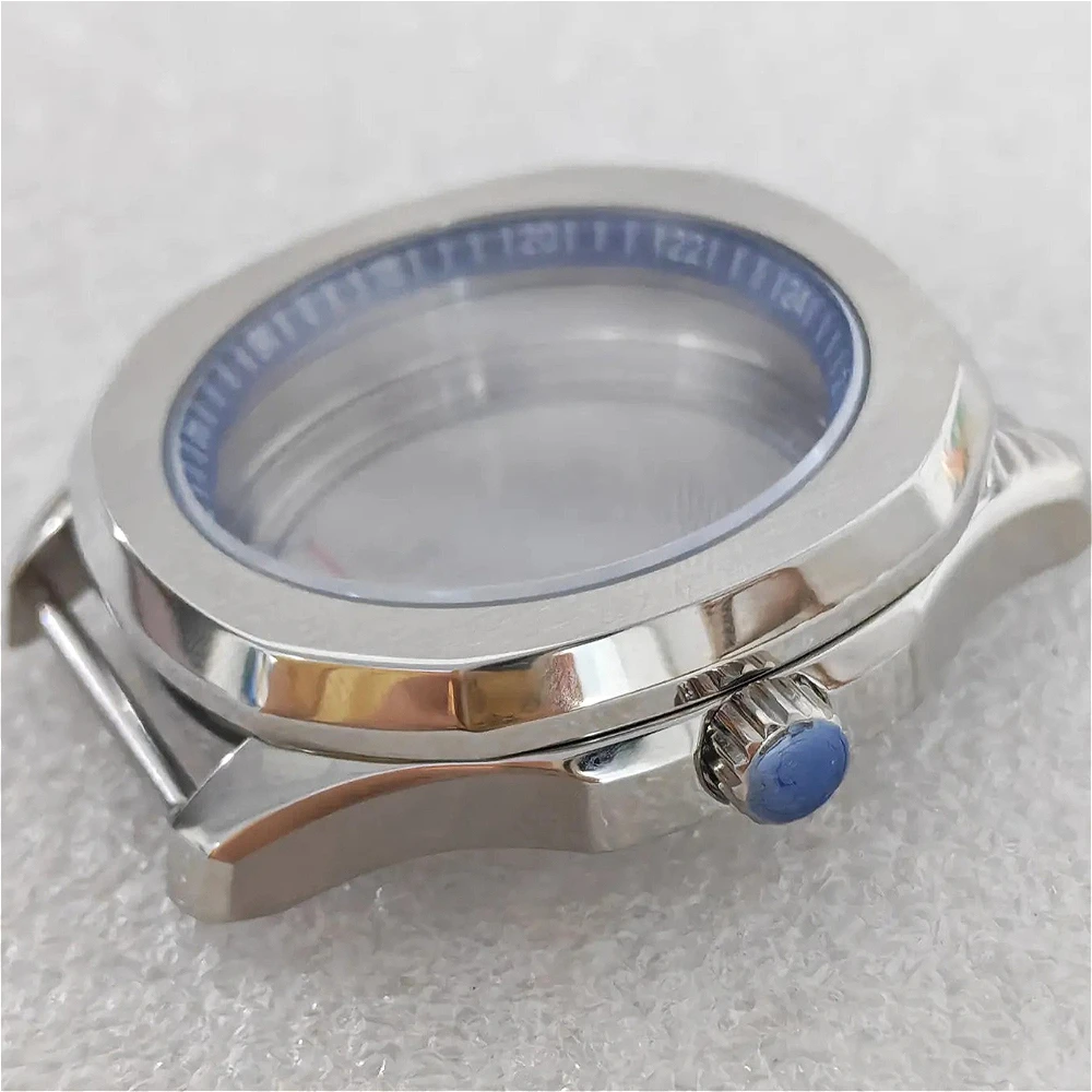 40mm Stainless Steel Watch Case with Multi Color Inner Ring Sapphire Crystal Shell for NH35 NH36 4R 7S Automatic Movement
