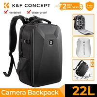 K & F Concept-Bolsa para cámara de 22L, mochila para fotografía de viaje de gran capacidad, mochila impermeable para hombre, funda para lluvia para cámara DSLR/SLR