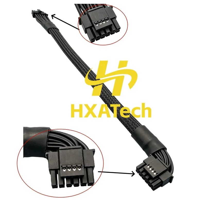 12+4P 12VHPWR 16pin to 16p(12+4) GPU Video Card left turn Power Supply Cable Hide Wire for server modular to 4090 5090