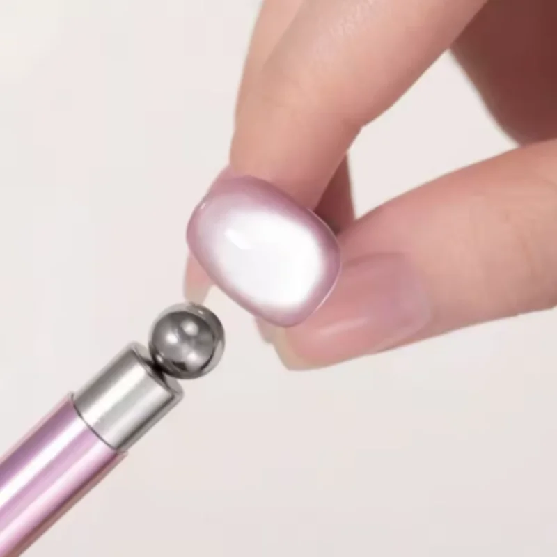 Cat Eye Magnet Set 2-in-1 Dual Ended Wand Sphere for Nail Art Non Slip Metal Grip Professional Salon Manicure Tools