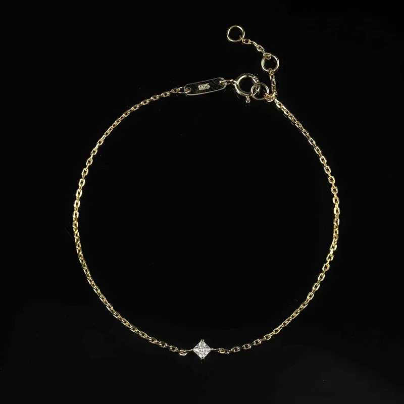 FCGJHW Moissanite Bracelets for Women Letter Charm Adjustable Chain 100% S925 Sterling Silver Wedding Fine Jewelry Gifts 2026