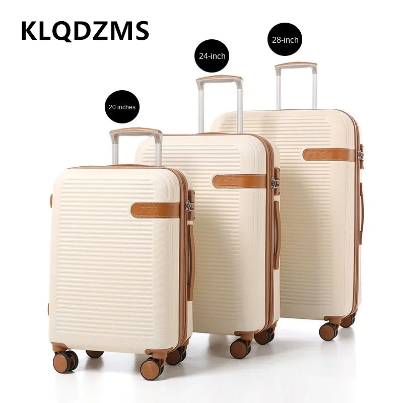 KLQDZMS Suitcase with Wheels ABS+PC Boarding Case 24