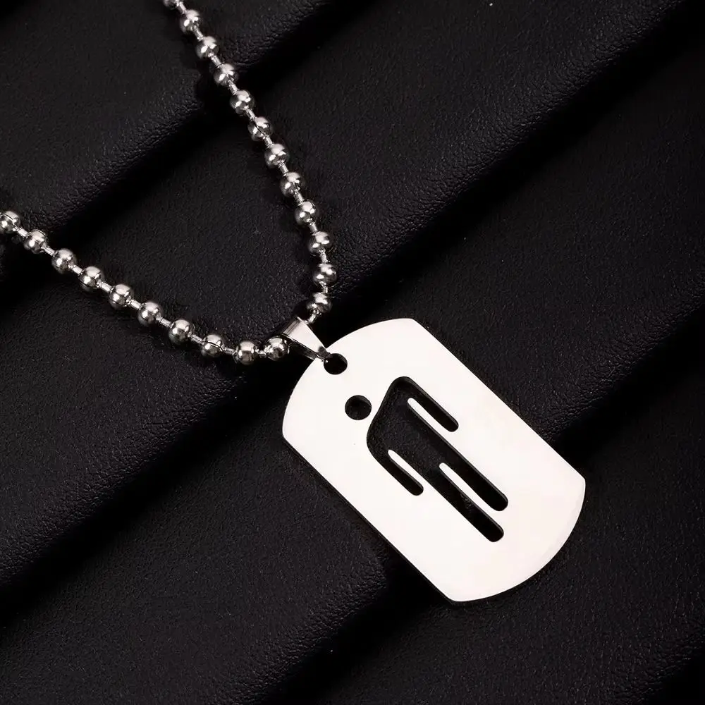 جديد الفولاذ المقاوم للصدأ قلادة القلائد مرآة البولندية بسيطة الهيب هوب مجوهرات الاتجاه علامة الكلب