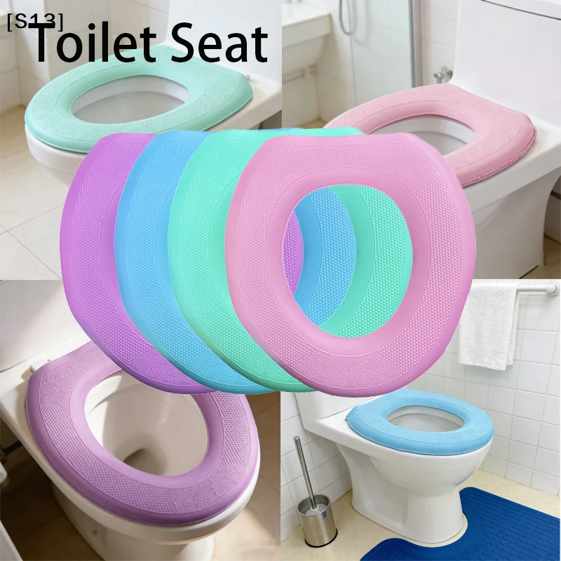 Waterpoof oft Toilet eat Cover Bathroom Washable Closestool Mat Pad O-shape[S13][Q]Q@