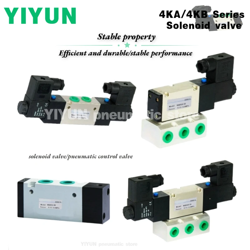 

Электромагнитный клапан YIYUN серий 4KB, 4KA (модели 4KB210, 219, 220, 229, 230, 239, 240, 250, 310, 319, 320, 329, 330, 340, 350-08, 10-L, 4KA440, 450-10-L)