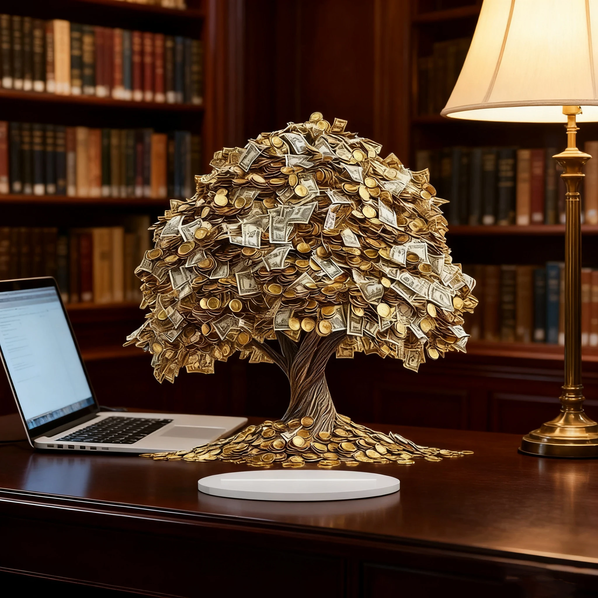 الاكريليك 2D جعل شجرة الحظ زخرفة العملات الذهبية الأوراق النقدية ديكورا محظوظ سحر مكتب الضروري صنع المال هدية ديكور