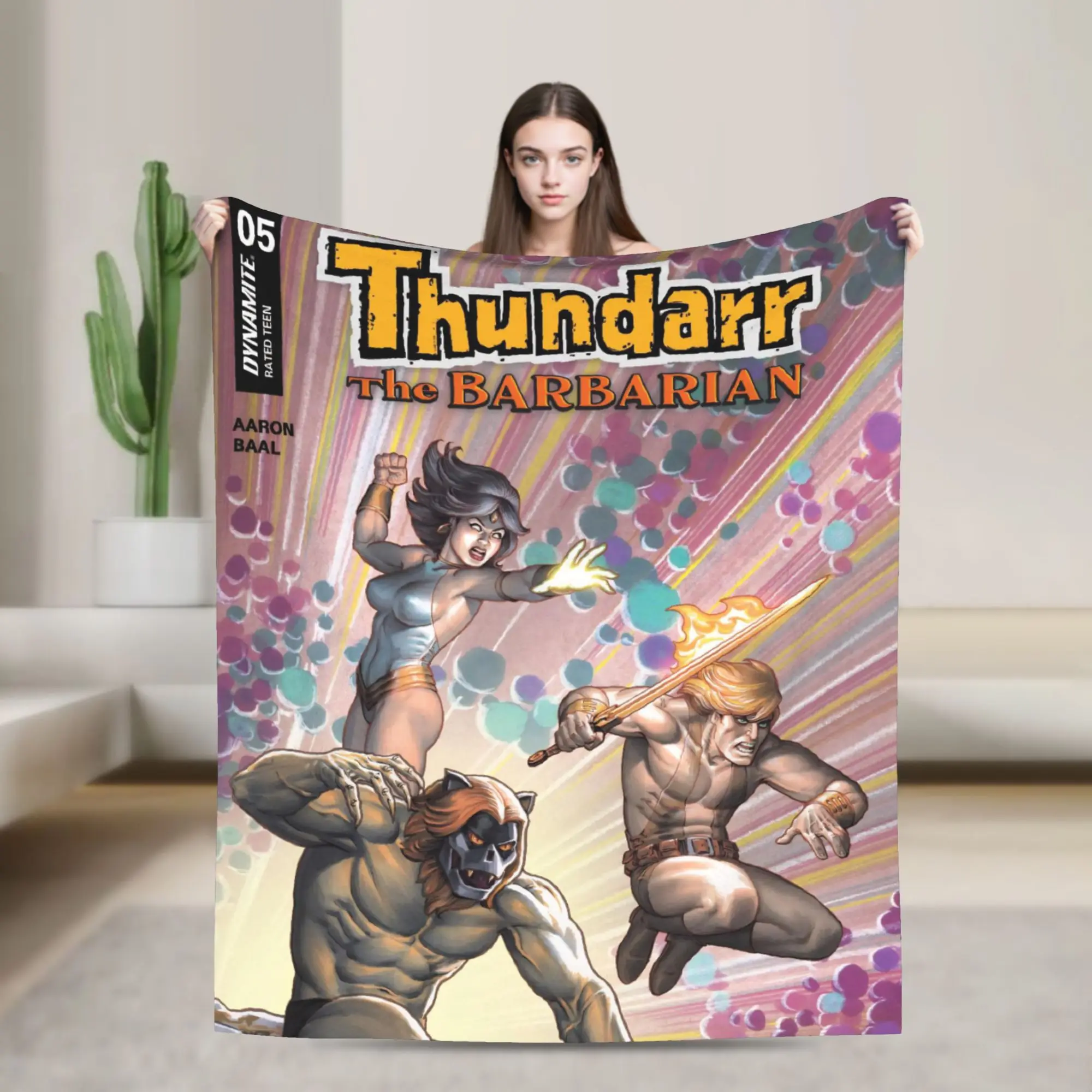Thundarr The Barbarian Merch Blanket Warm Cozy Fluffy  Throw Blankets for Couch 50x60 Inches Multiple Sizes Bedding Throws
