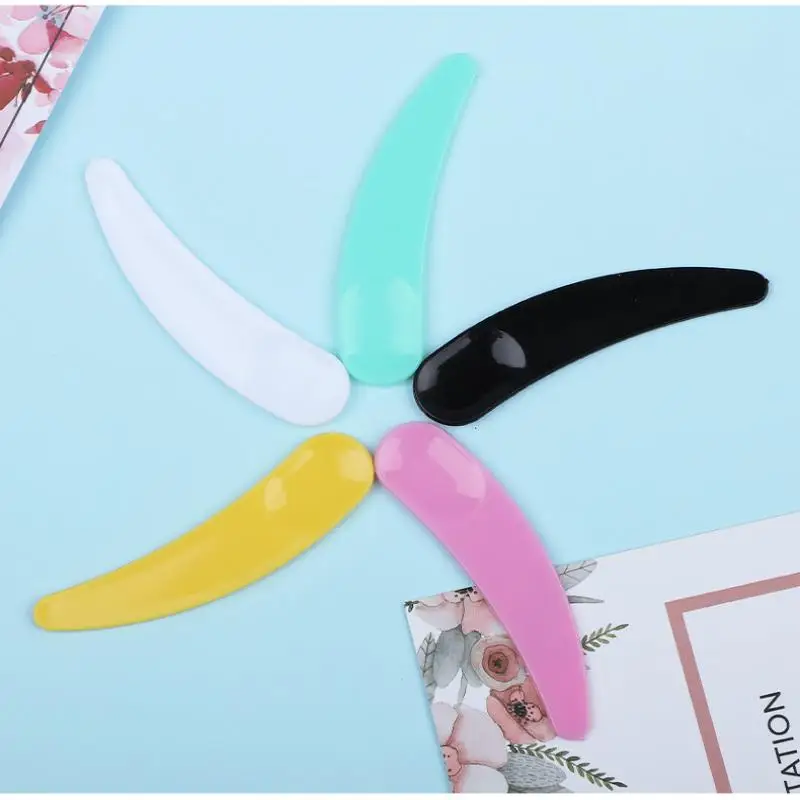 100 قطعة قناع الوجه عصا ملعقة التجميل الهلال ملعقة DIY بها بنفسك قناع الوجه ملعقة الجمال ماكياج العصي الطين خلط أدوات المتاح