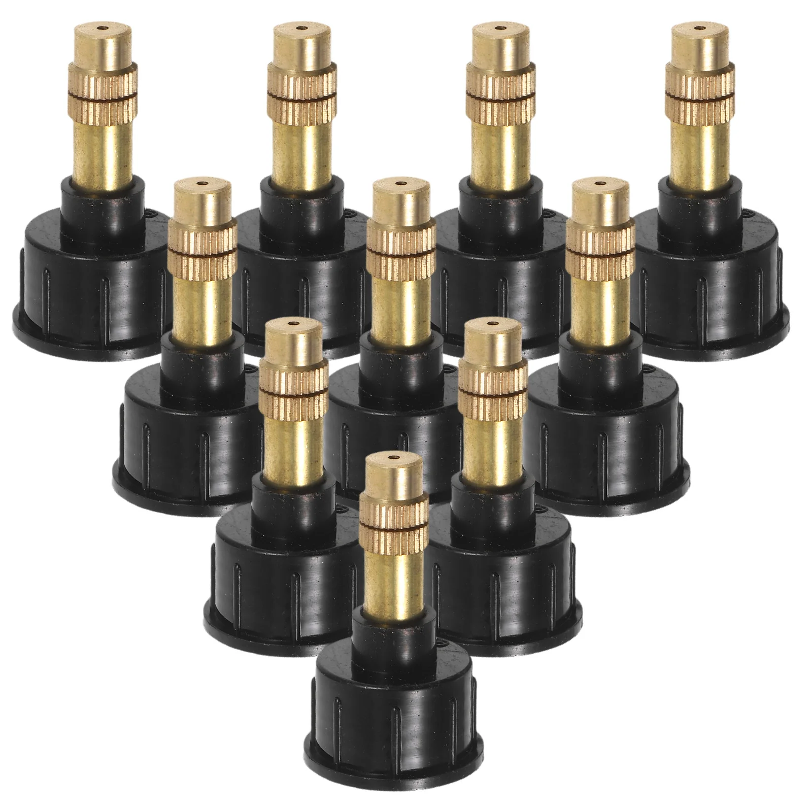 

10Pcs Garden Sprayer Nozzle Replacement Brass Mist Spray Bottle Head Black for Pump Sprayer Handheld Pressure Water Mister Fine