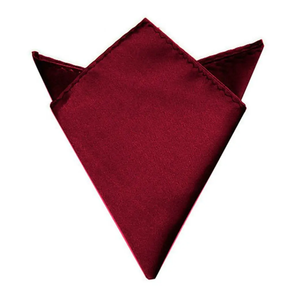 Satin Solid Pocket Square Handkerchief for Men