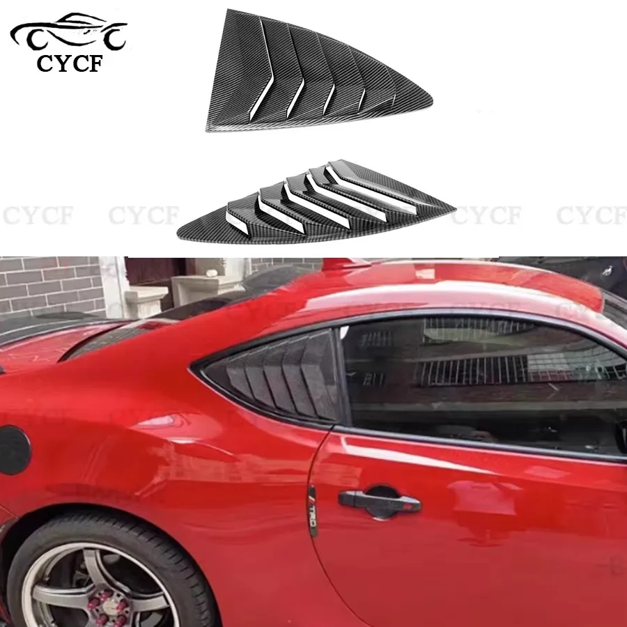 

For Toyota GT86Suba BRZ Blinds Car Styling Rear Window Louvers Car Rear Window Blinds Side Tuyere Louvers Vent Cabon fiber black