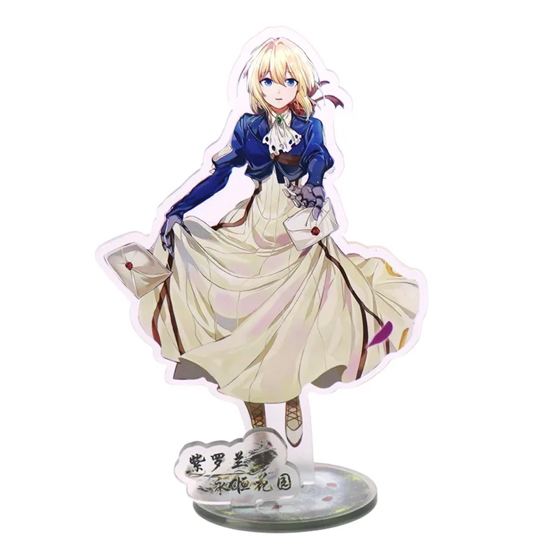 18 tipos anime violeta evergarden acrílico carrinho modelo brinquedos figura laser decoração ação collectible brinquedo 15cm