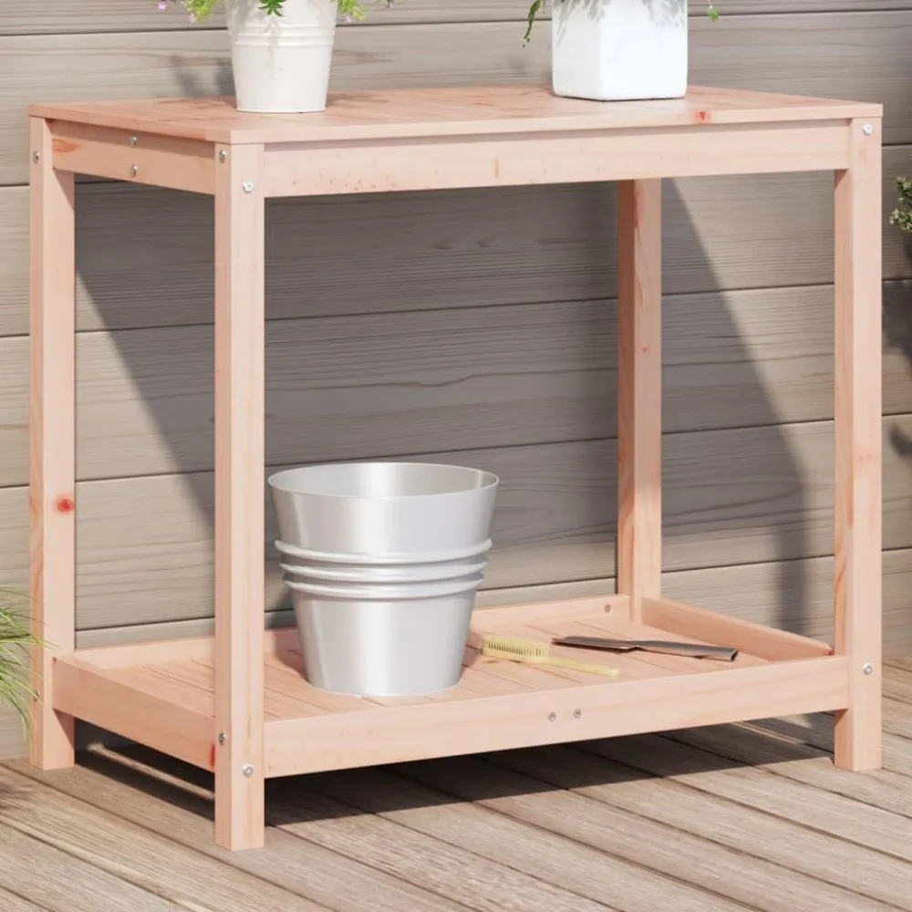 

Potting Table with Shelf 32.5"x19.7"x29.5" Solid Wood Douglas Garden Care Accessory