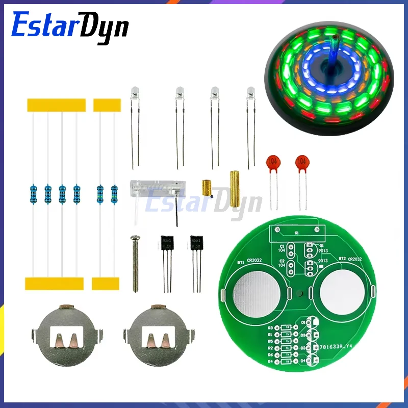 Estardyn LED Gyro Rotating Lantern DIY Electronic Kit Welding Soldering Project with Inline Components