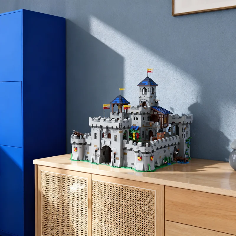 4039pcs MOC Lionbrick Modular Streetscape Castle Lion Knights Model Toys Building Blocks Room Decor, Home Decor Home Decor Gift